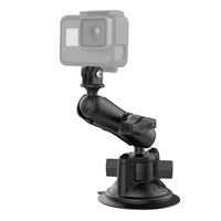 RAM-B-166-GOP1U:RAM-B-166-GOP1U_1:RAM® Twist-Lock™ Suction Cup Mount with Action Camera Adapter - Medium