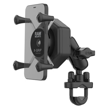 RAM-B-149Z-A-UN7-462:RAM-B-149Z-A-UN7-462_1:RAM X-Grip Phone Mount with Vibe-Safe™ & U-Bolt Base - Short