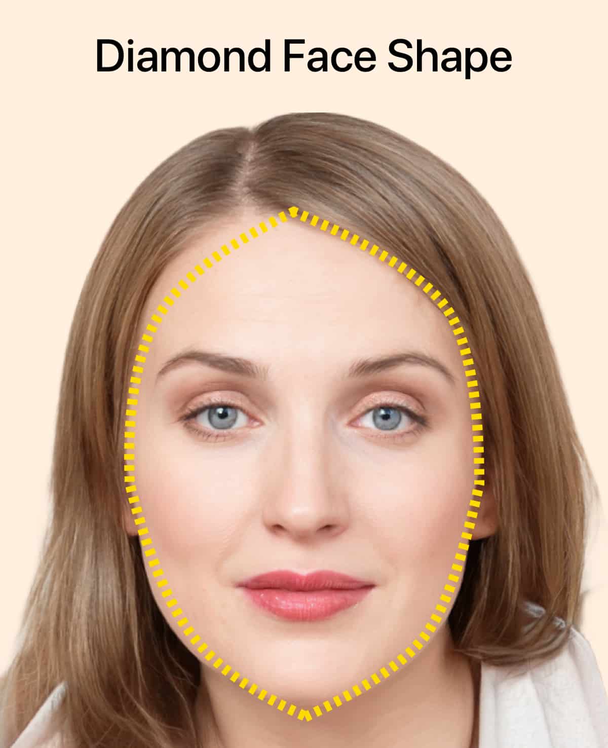 Diamond face shape for women