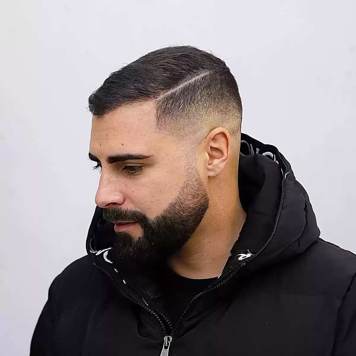Fade Haircut with Line