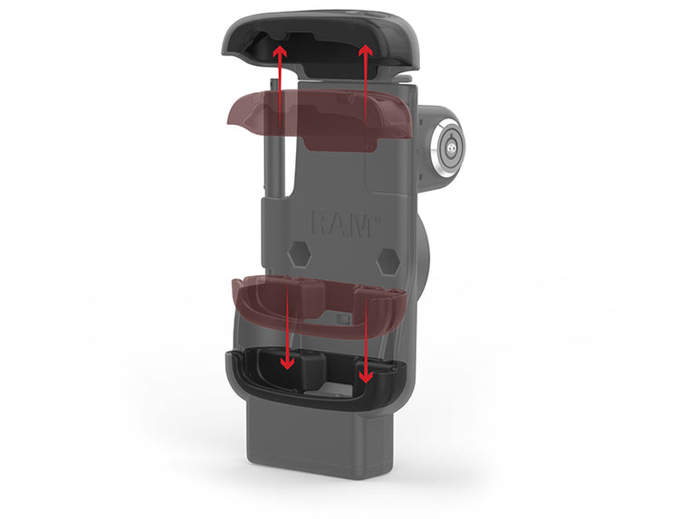 Feature image showing how the shim inserts pop into the dock allowing for a docked TC22/TC27 without the rugged boot on