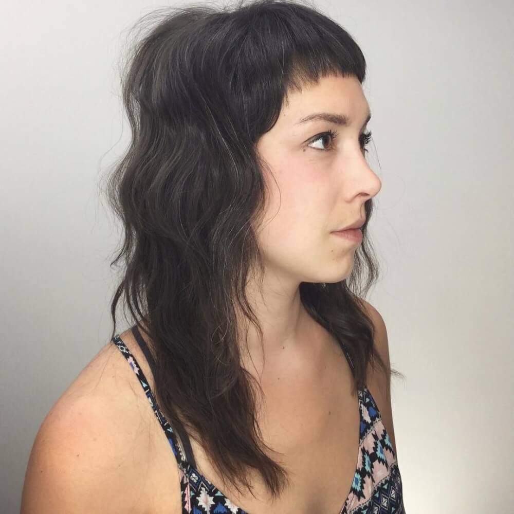 A flattering lived-In long shag hairstyle for thin hair