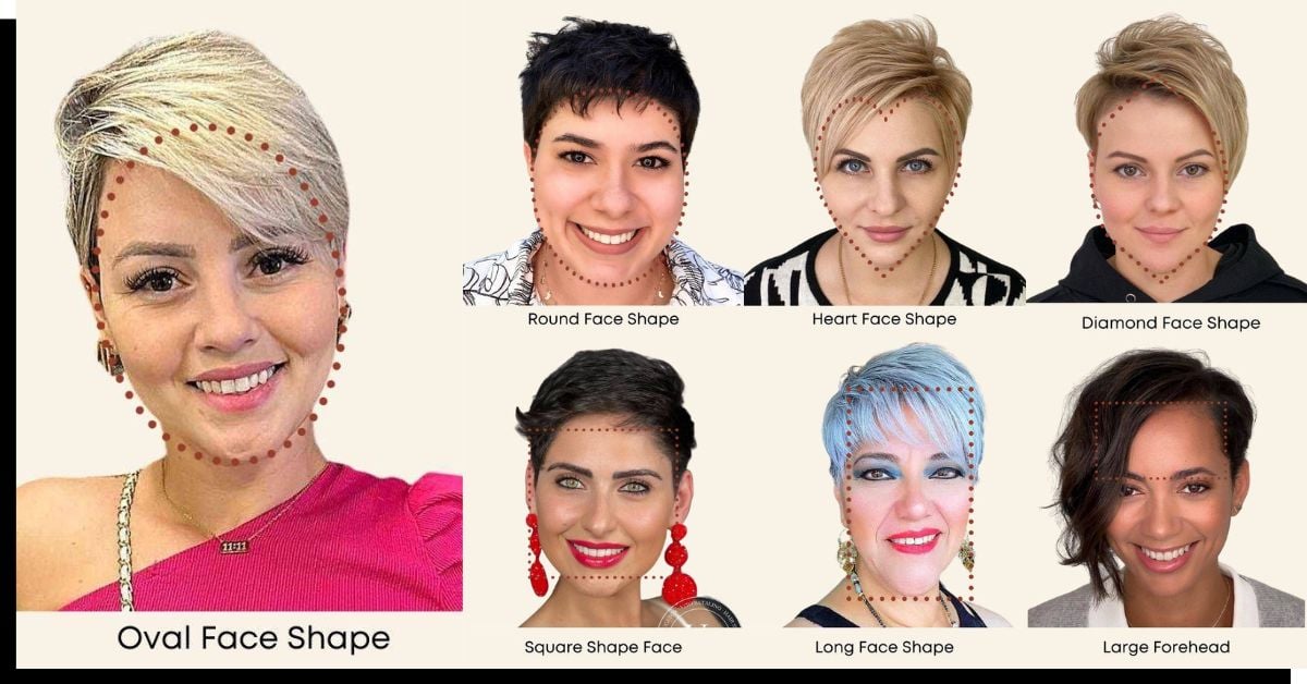 Pixie cuts for different face shapes