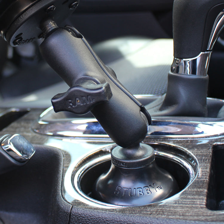 RAM® Stubby™ Cupholder Phone Mount in Car | RAM® Mounts