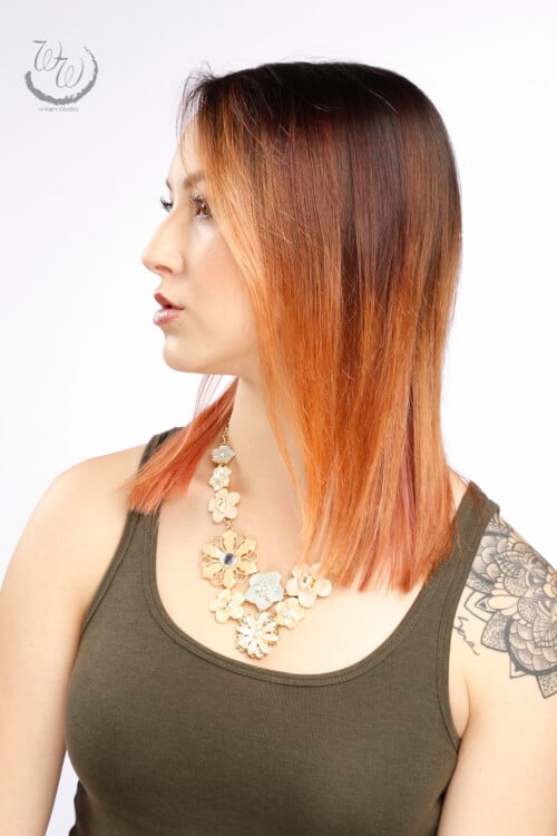 The cutest copper ombre hair color for women with thinning hair