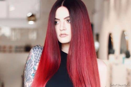 Red ombre hair colors