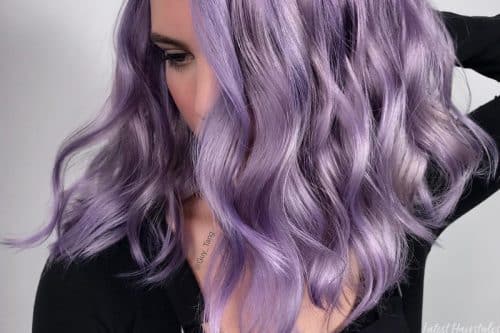 Silver purple hair