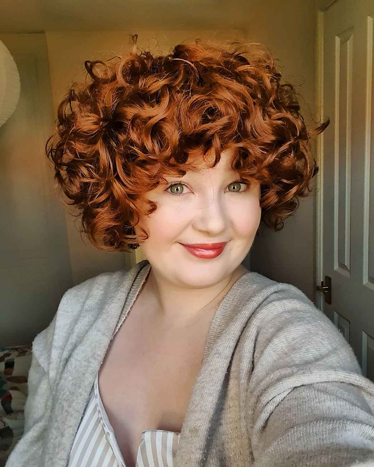 sweet ginger short haircut for curly hair