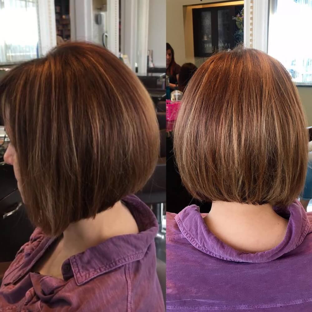 Disconnected Bob for Older Women with Fine Hair