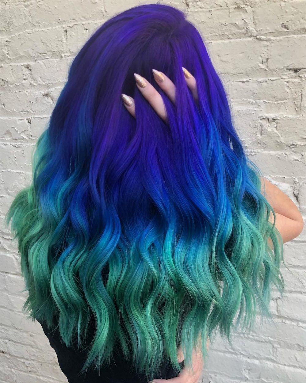teal purple and midnight blue