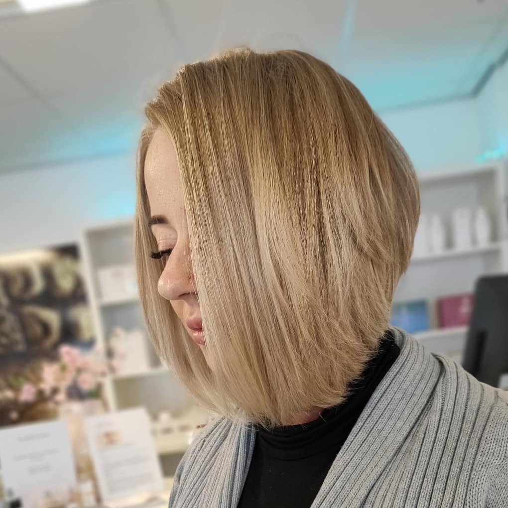 The Polished Angled Bob for Women with Thick hair