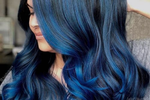 Dark blue hair colors