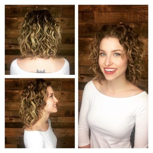 Attractive bob with wavy layers